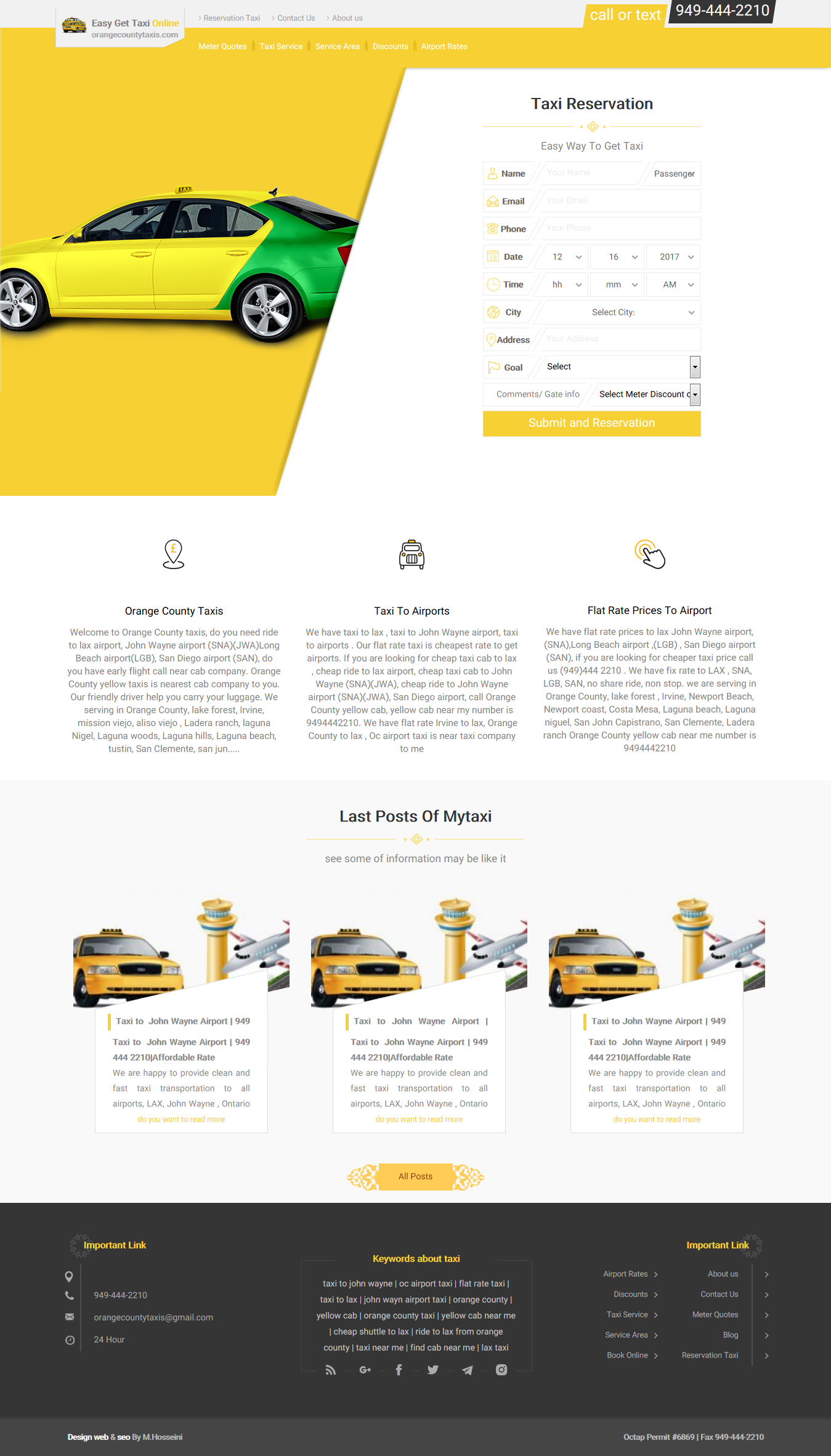 طراحی سایت تاکسی و آژانس بهمراه رزرو آنلاین